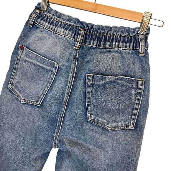 BDG Women's 24 Medium Wash Elastic High Waist  Blue Denim Mom Jeans - Picture 8 of 15